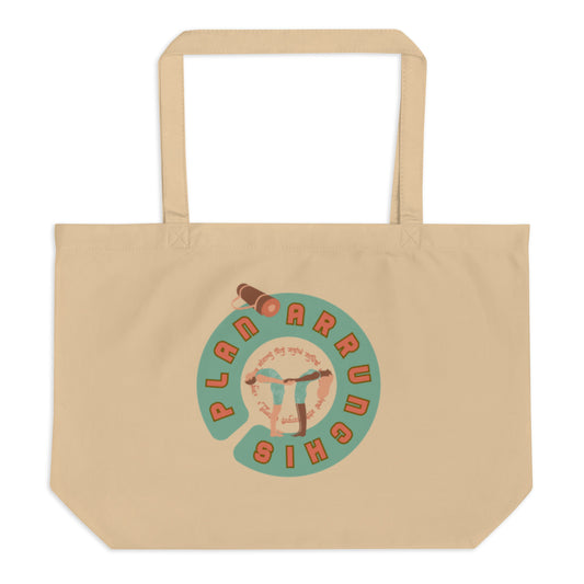 Large Organic Tote Bag (D) - Yoga