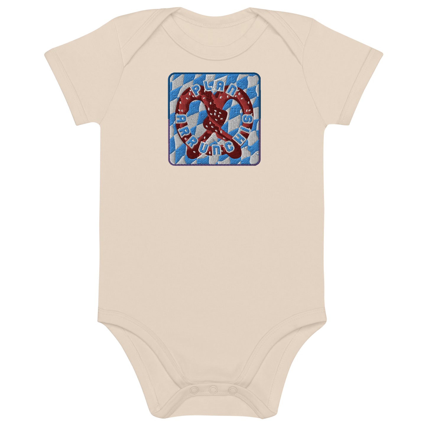 Embroidered Organic Cotton Onesie - Oktoberfest