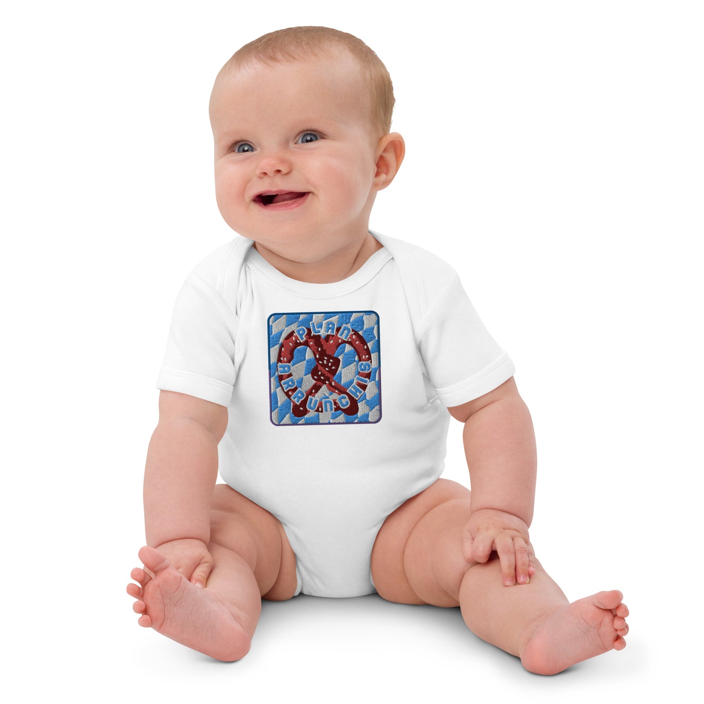 Embroidered Organic Cotton Onesie - Oktoberfest