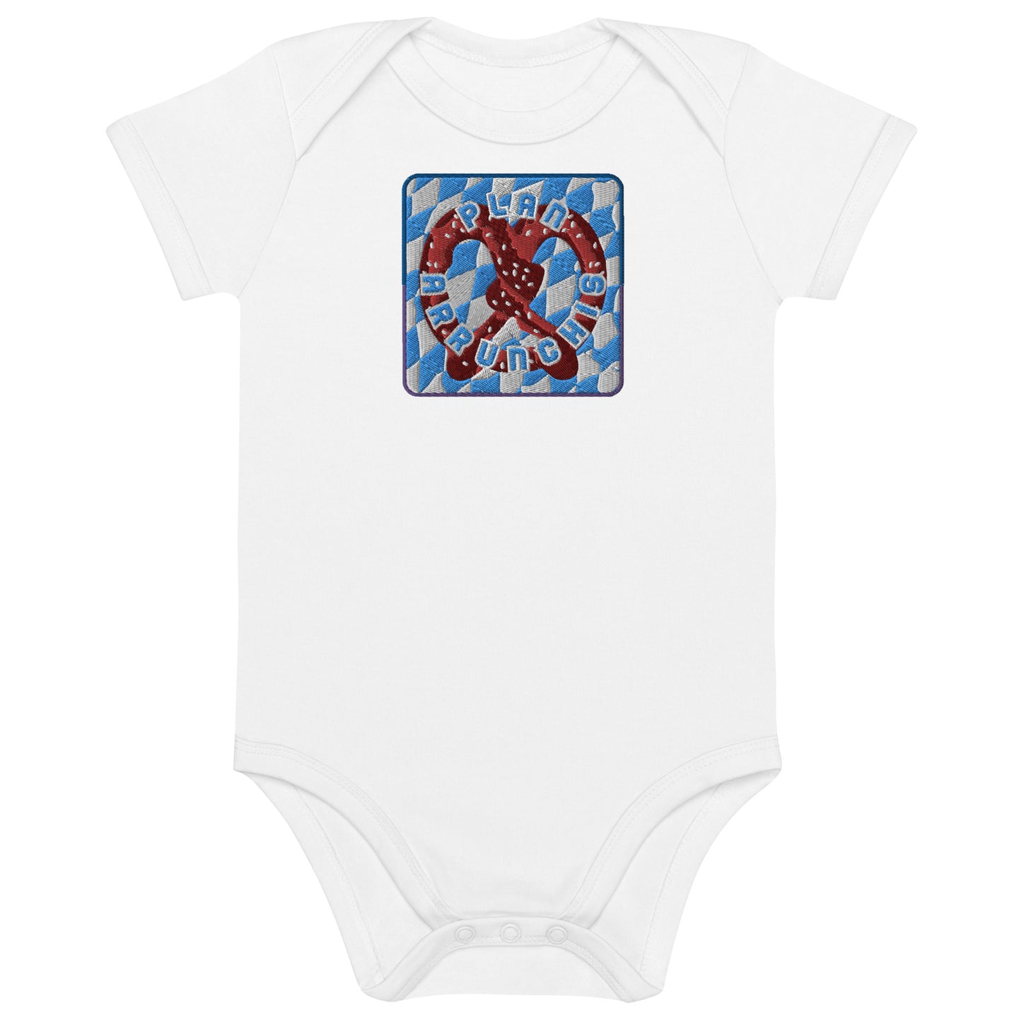 Embroidered Organic Cotton Onesie - Oktoberfest