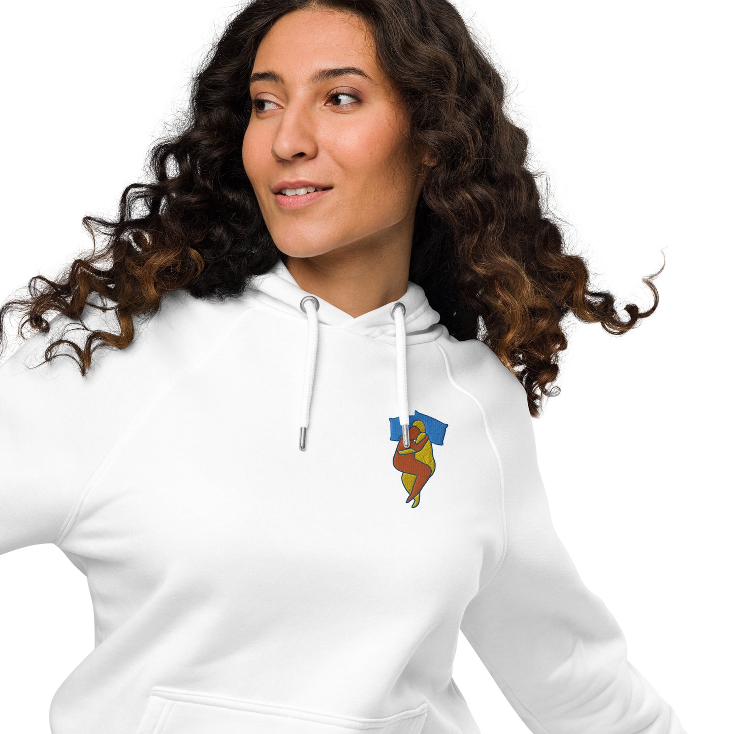 Unisex Embroidered Organic Raglan Hoodie - Arrunchis O'Clock